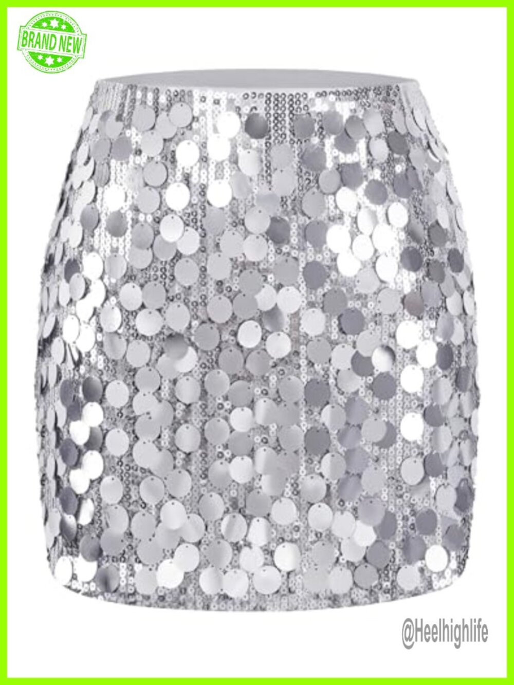 Sequin Bodycon Mini Skirt Stretchy High Waist Party Clubwear